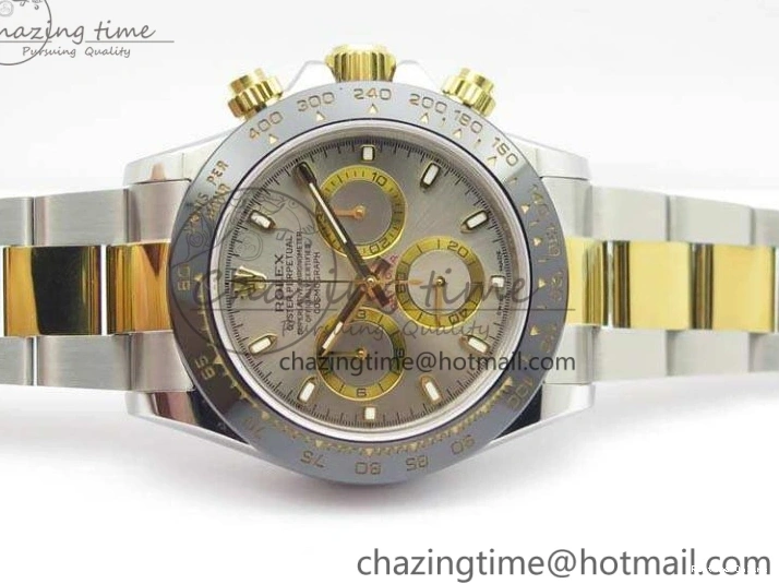 0402 WellDesigned Daytona SS YG Ceramic Bezel JH Best Edition Sliver Gray Dial On SS YG Bracelet A 3532